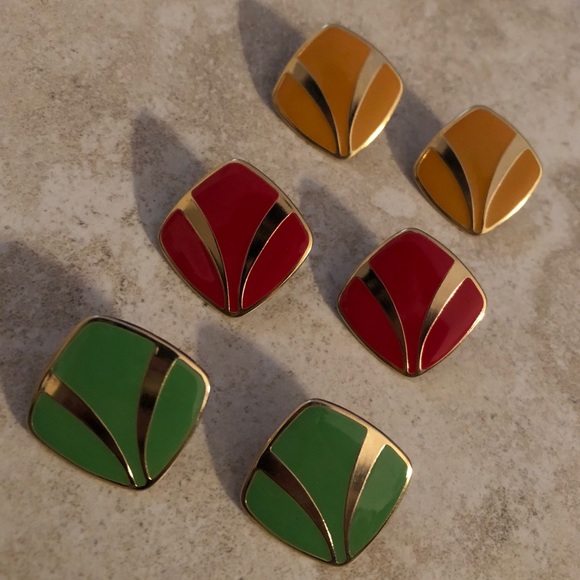 vintage earrings - 3 pairs